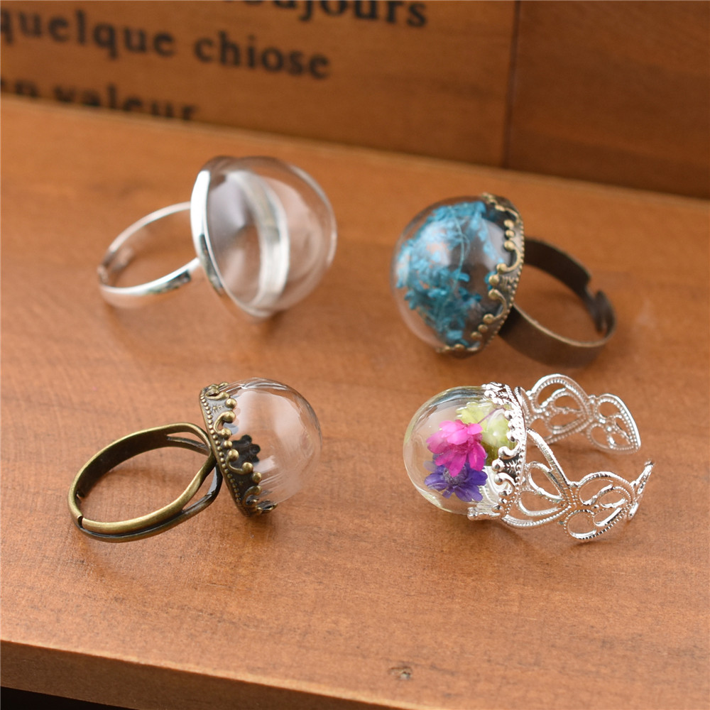 Glass Container Set - 5세트 15mm 20mm 링이 있는 속이