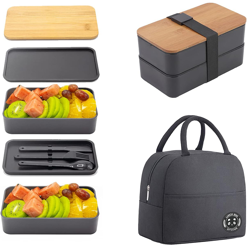 Meal Prep Or Prep Meal - 일본식 도시락 상자 대나무 뚜껑 포함