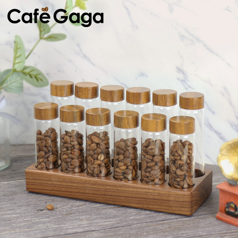 Glass Container Set - 커피 콩 보관 용기 유리 튜브