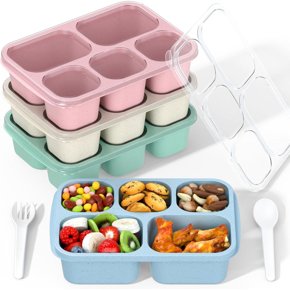 Meal Prep Or Prep Meal - 성인용 도시락 - 4개입, 5칸 식사