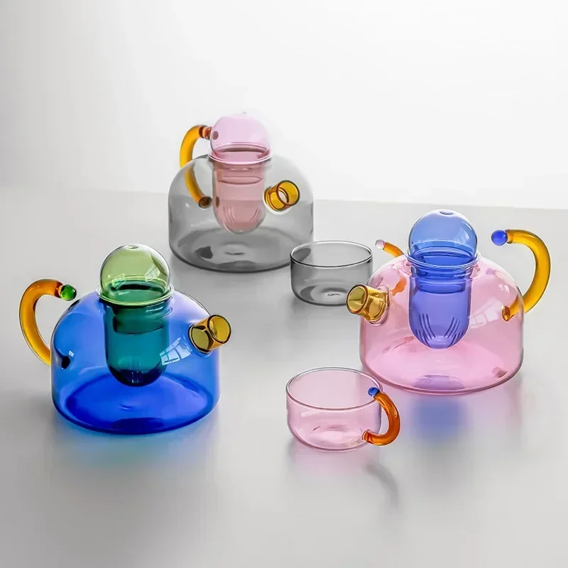 Glass Container Set - 1개 열저항 유리 티포트 주전자 가정용