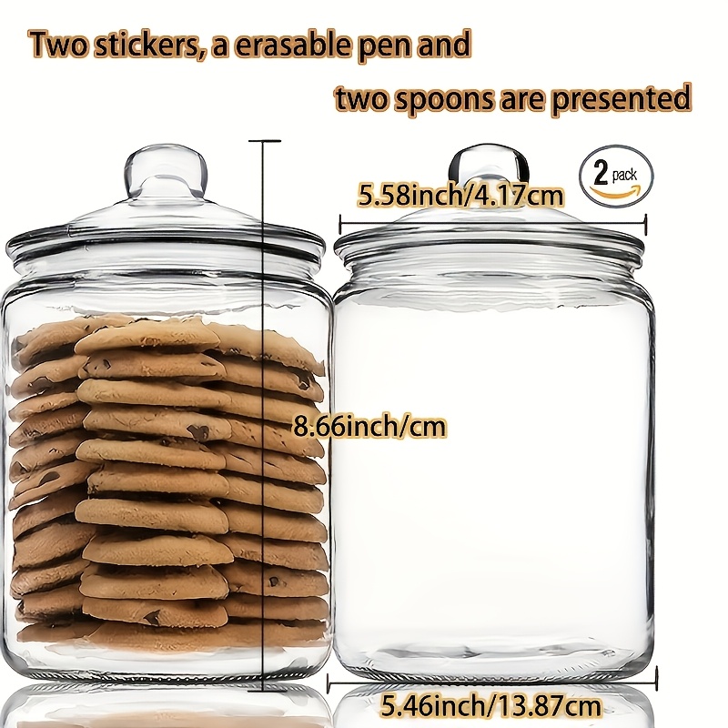 유리 팬트리 용기 2개(조개껍질 모양 뚜껑 포함) -  - Glass Container Set 리뷰 및 가격