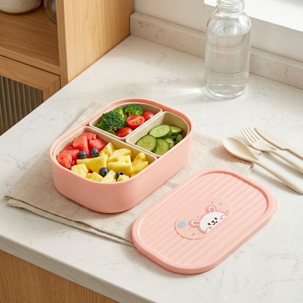 귀여운 어린이용 플라스틱 도시락통, 분리 가능한 3칸  - Meal Prep Or Prep Meal 리뷰 및 가격