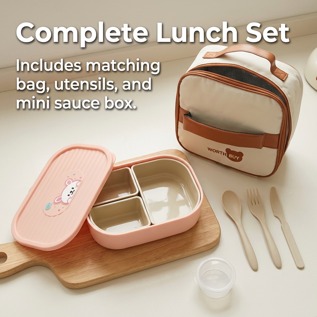 귀여운 어린이용 플라스틱 도시락통, 분리 가능한 3칸  - Meal Prep Or Prep Meal 리뷰 및 가격