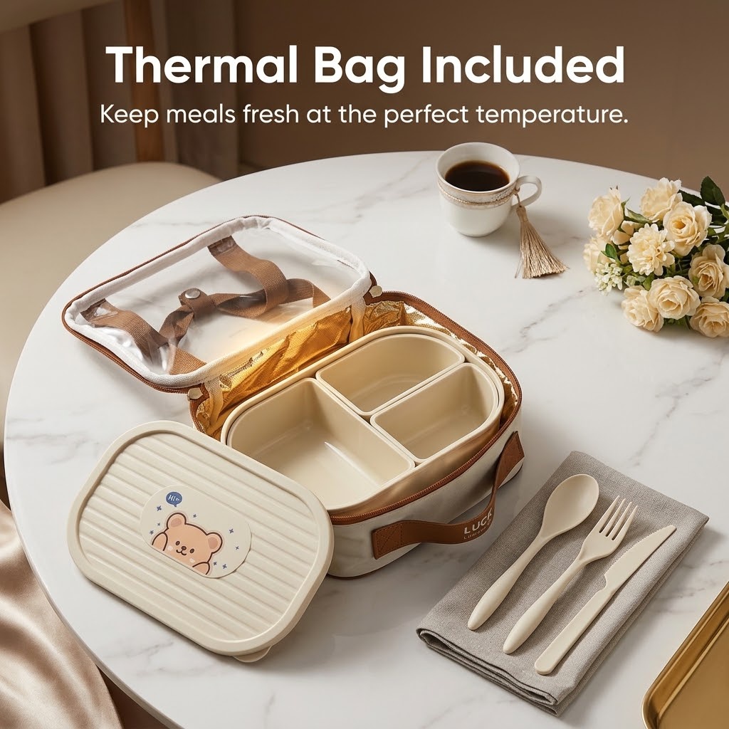 귀여운 어린이 도시락 플라스틱 3칸 도시락 전자레인지용 - Meal Prep Or Prep Meal 리뷰 및 가격