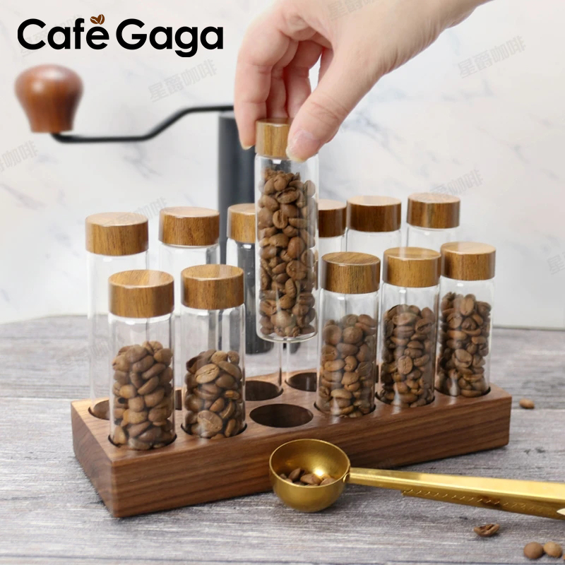 커피 콩 보관 용기 유리 튜브 디스플레이 랙 단일 용량 - Glass Container Set 리뷰 및 가격
