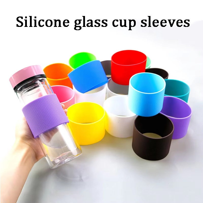 7cm 실리콘 컵 슬리브 세트 유리 절연 컵 커버 컵  - Glass Container Set 리뷰 및 가격
