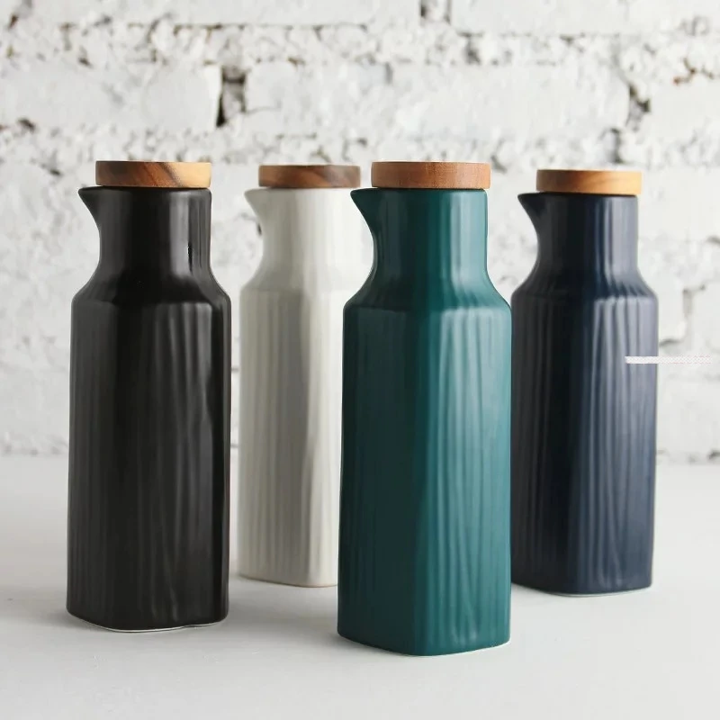 뚜껑이 있는 가정용 주방 조미료통, 세라믹 간장병, 식 - Herb Keeper Bottle 리뷰 및 가격