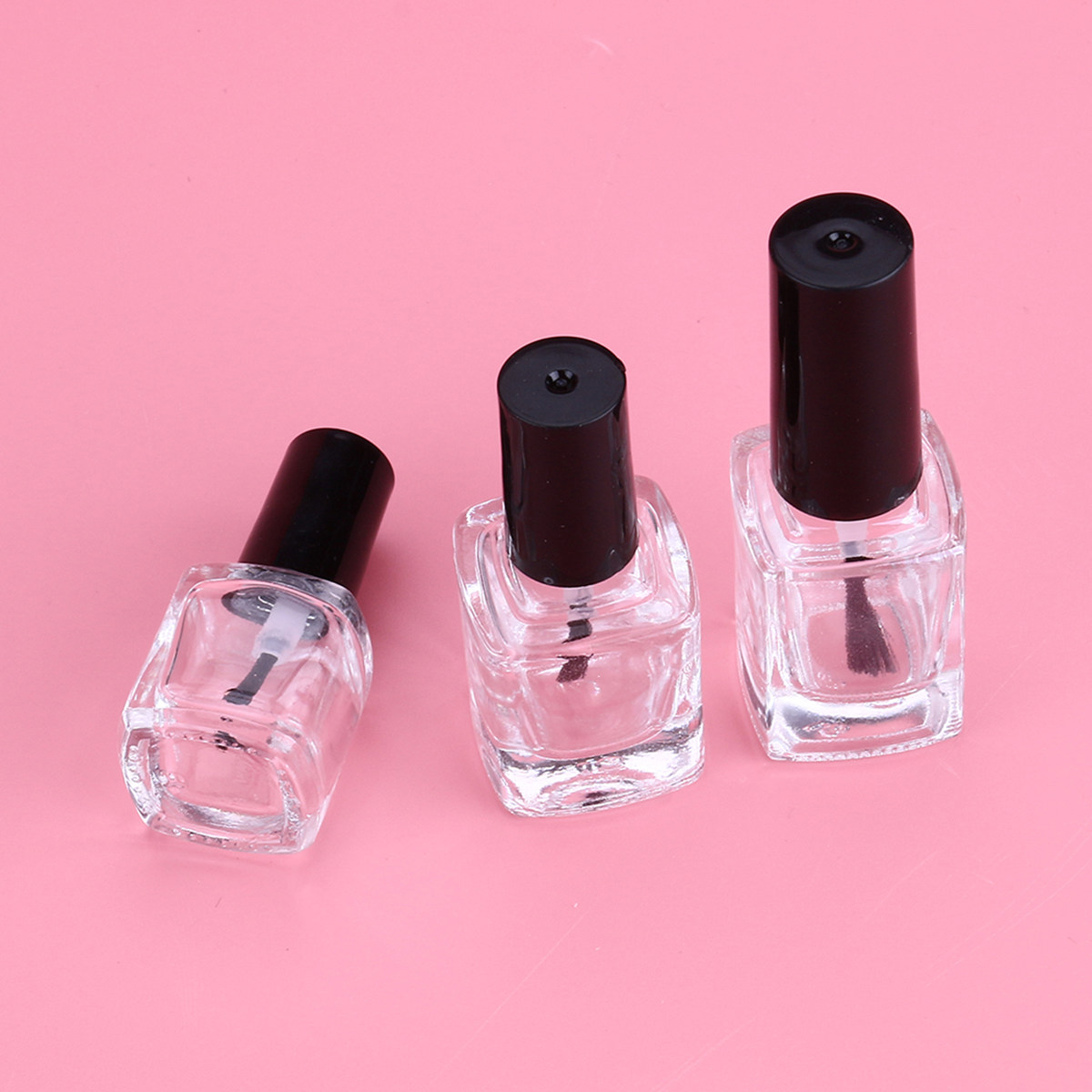 6개들이 네일 폴리시 용기 세트, 사각형 투명 유리 재 - Glass Container Set 리뷰 및 가격