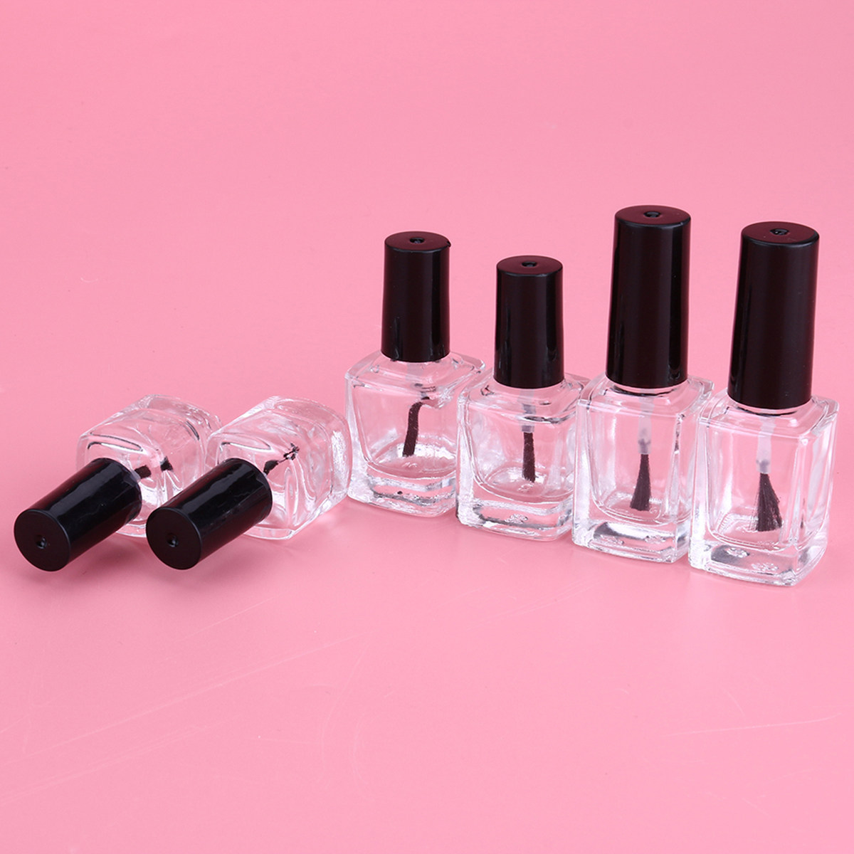 6개들이 네일 폴리시 용기 세트, 사각형 투명 유리 재 - Glass Container Set 리뷰 및 가격