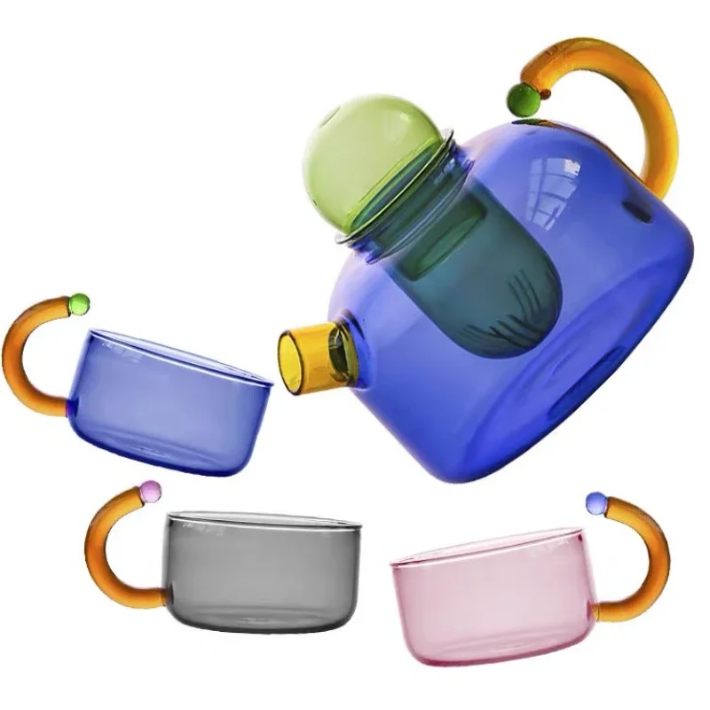 1개 열저항 유리 티포트 주전자 가정용 차 세트 주방용 - Glass Container Set 리뷰 및 가격